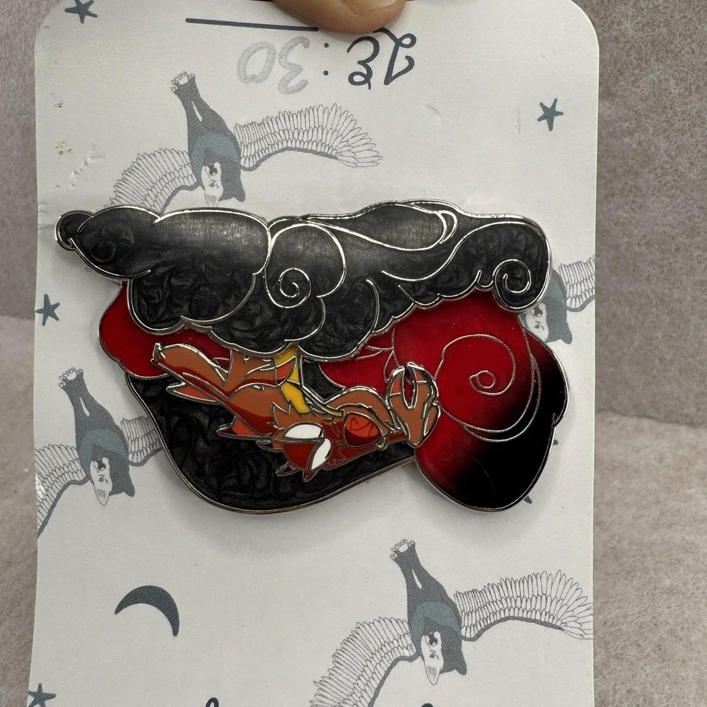 Mystic‎ Wolf Pins Enamel Fox Cloud Pin Black Red LE 30 Animal 2.2oz Collectible